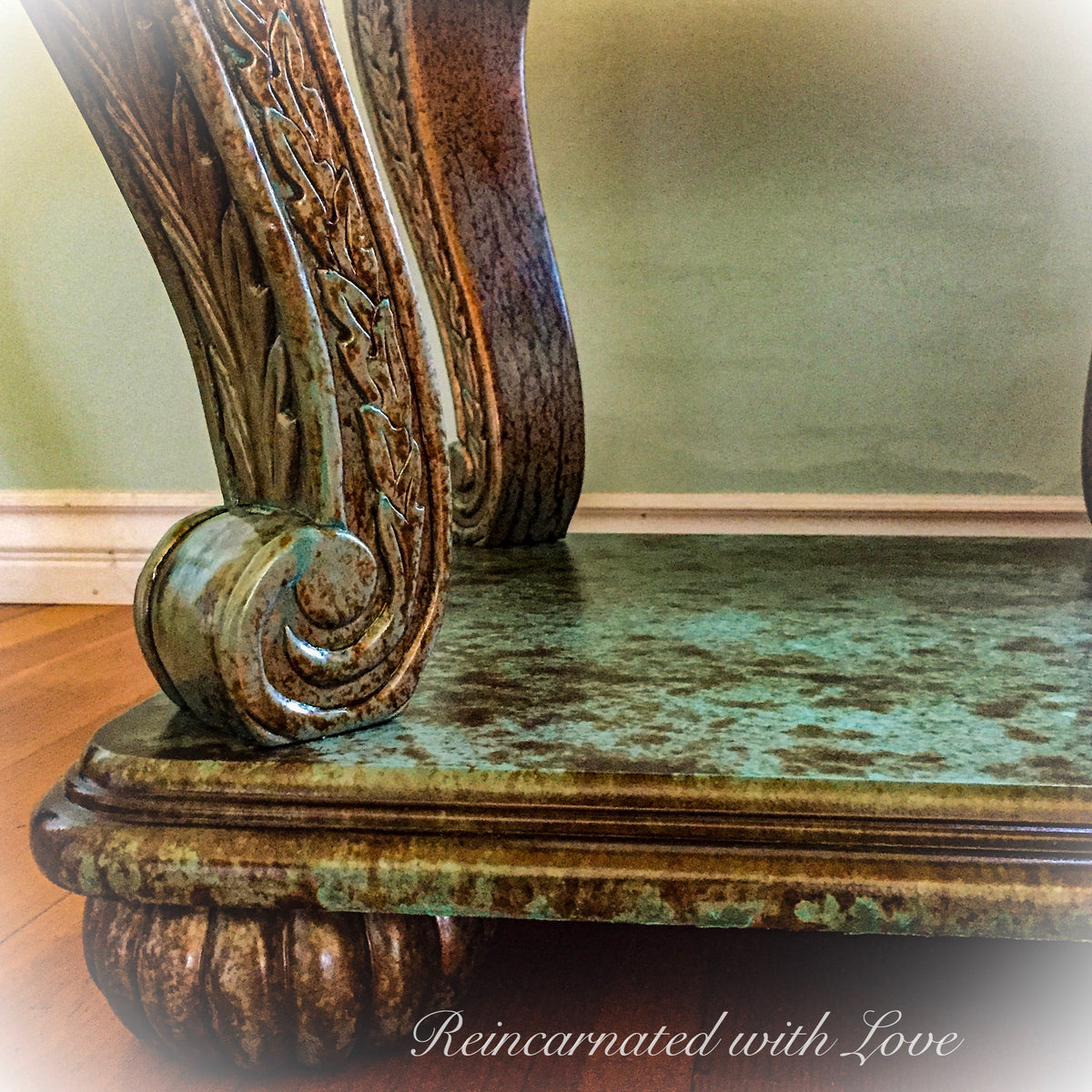 Natural Patina Furniture - Great Condition Vintage Metal and Glass